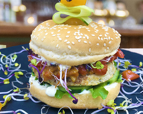 Hamburguesa al Tempeh de Okara