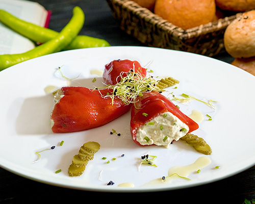 Piquillo Peppers Stuffed with Tartine & Moi Chives Shallot