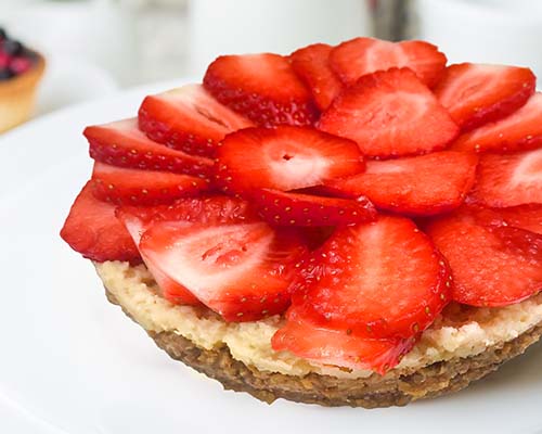 Tarte aux fraises vegan et sans cuisson